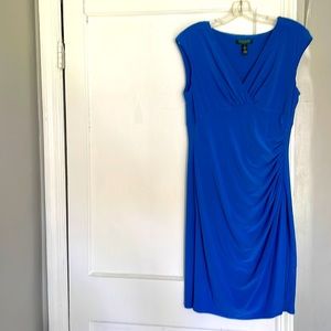 Rouched Pleated Knee length dress